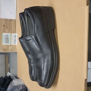 Men's Geox Respira Leather Black Slip-On Shoes 39 EU/6 U.S. Excellent!